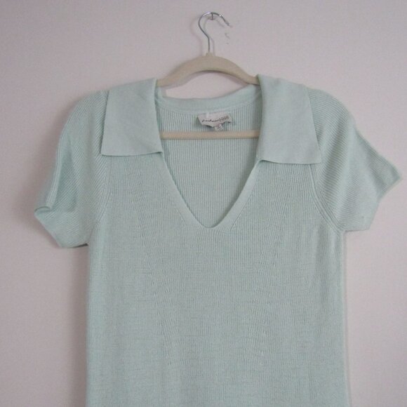 Freshman 1996 Knit Polo Dress Large Mint Green Tennis Prep - Picture 2 of 9
